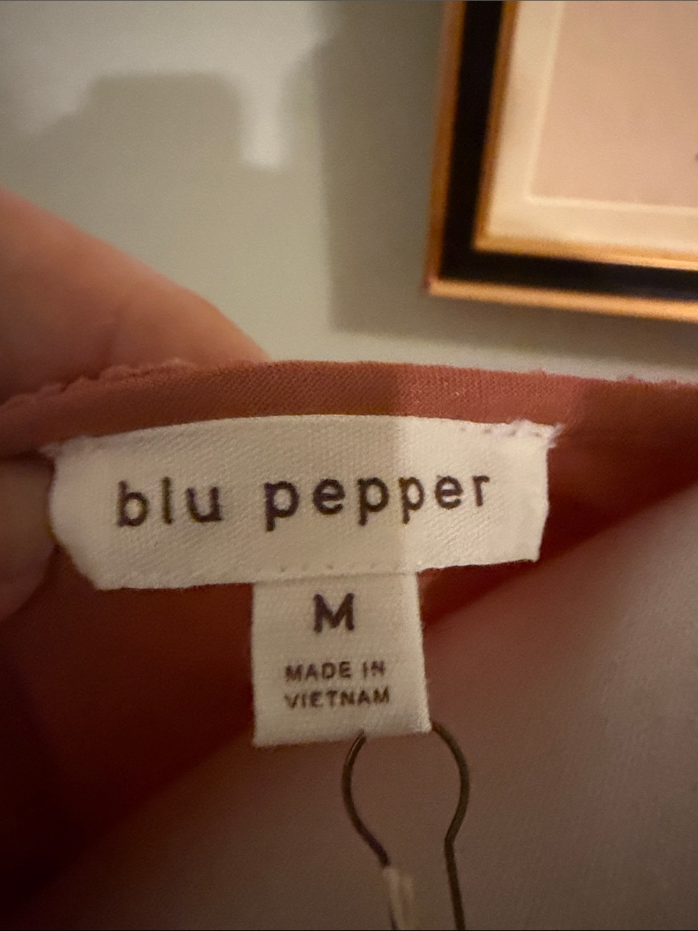 Blu Pepper Rust Peplum V-Neck Blouse - Picture 2 of 5